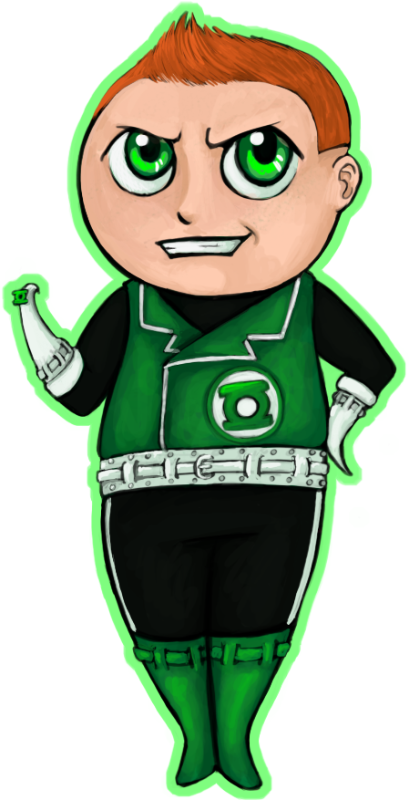 Guy Gardner Chibi Type Thing By R Newman - Cartoon (454x889)