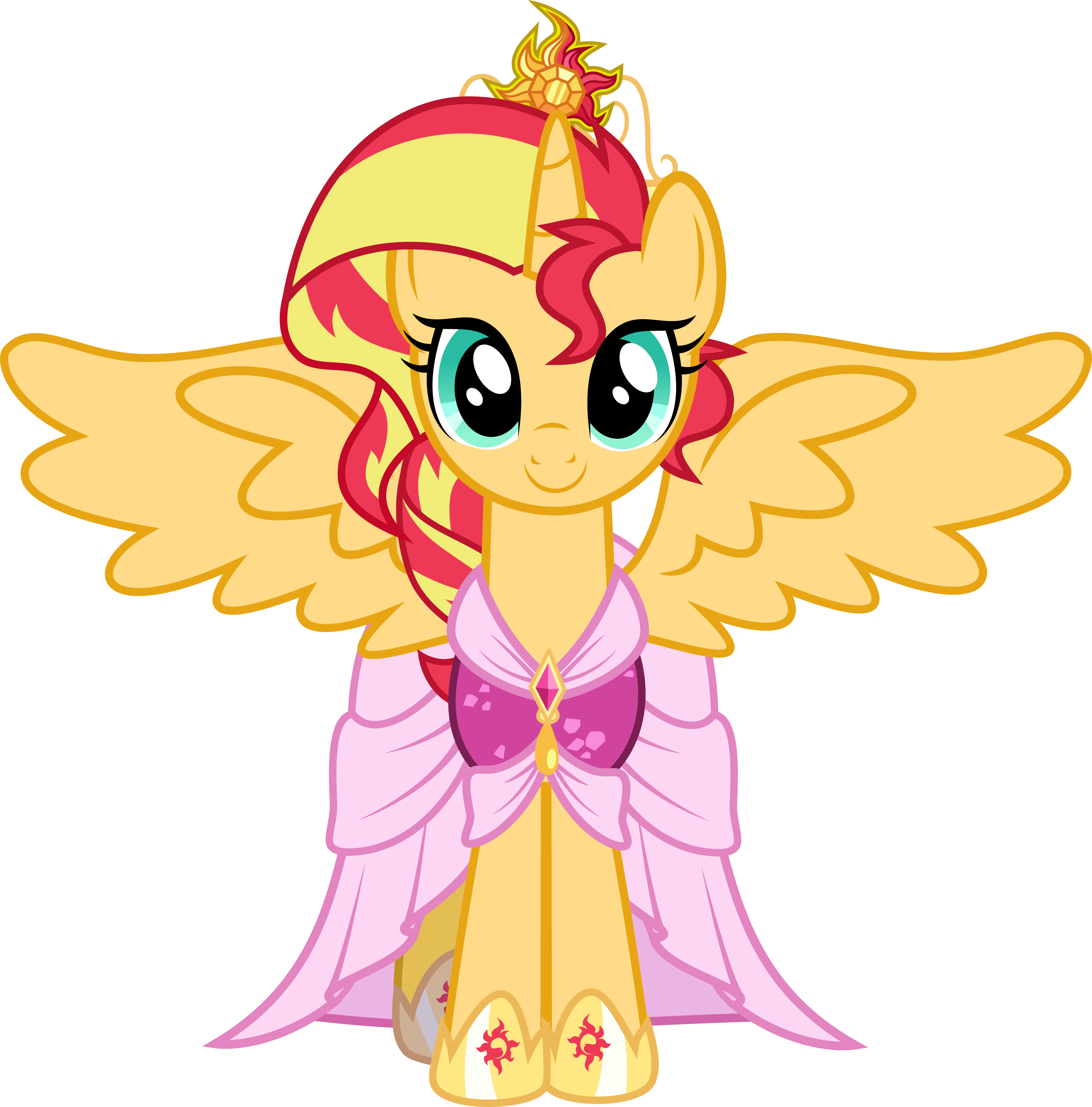 رینبو پاور کریستالی - Princess Pinkie Pie (3500x3548)