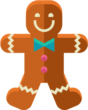Flat Christmas Icons - Gingerbread (512x512)