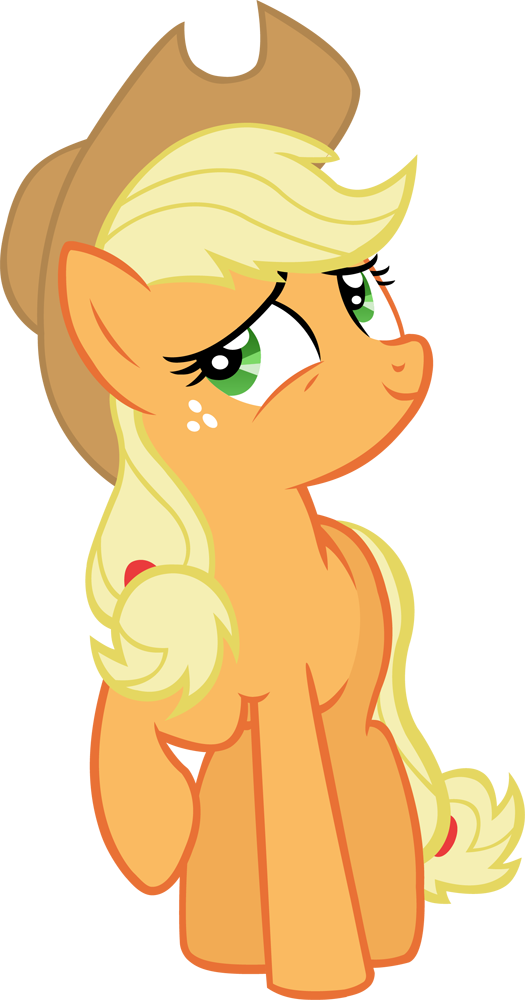 Applejack Vector - Happy Applejack Vector (525x1000)