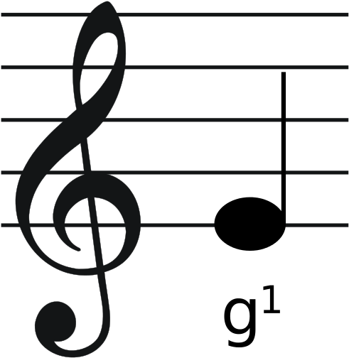 French Clef With Note - Treble Clef (500x741)