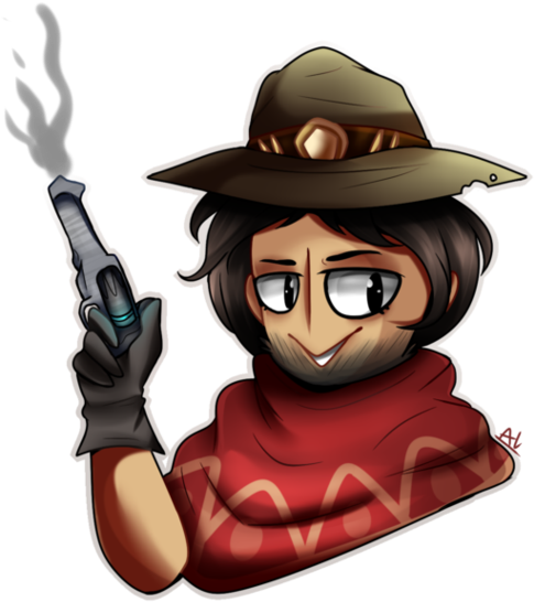 Mccree By A-studio44 - Cartoon (972x822)