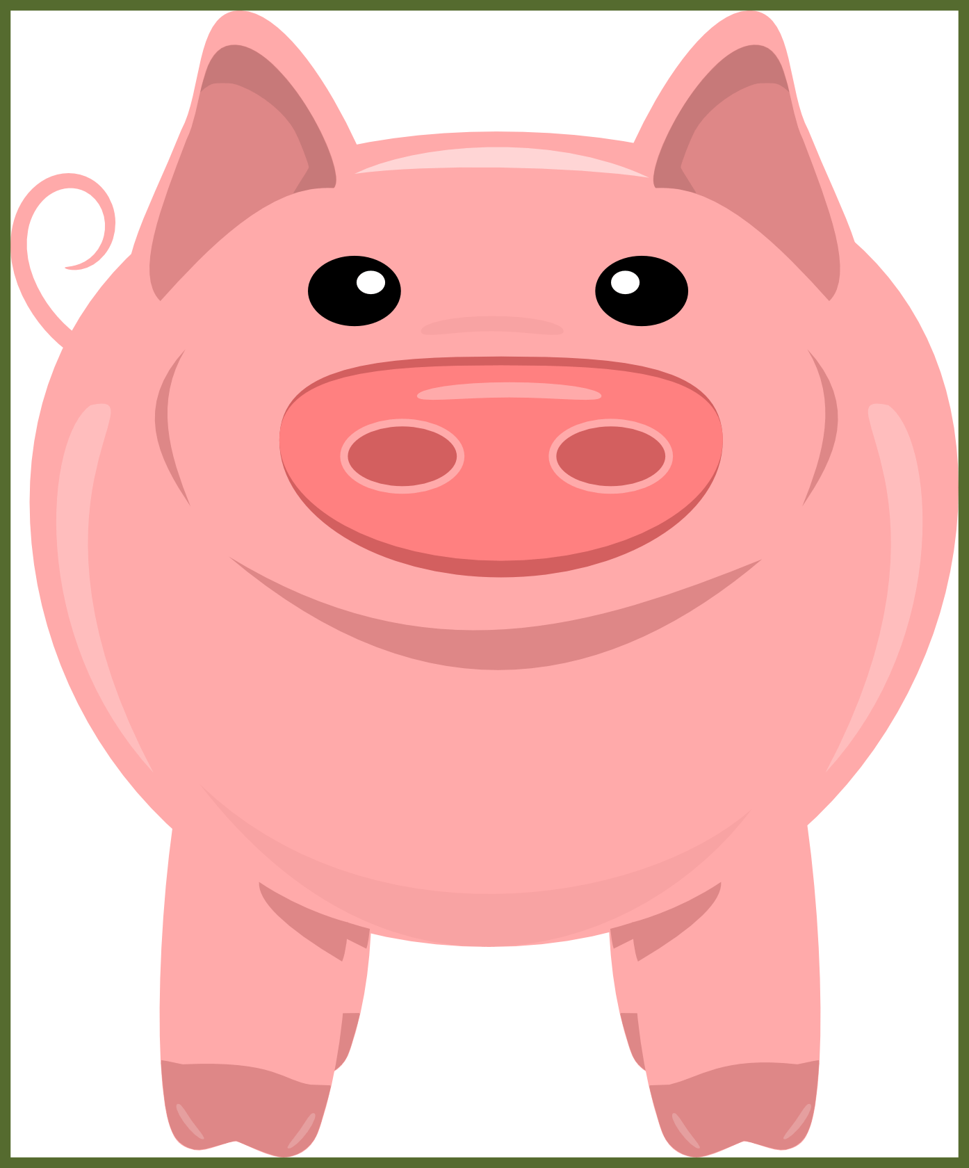 Piggy Cute Cute Piggy Clipart Marvelous Pig Clipart - Farm Animals With No Background (1394x1680)