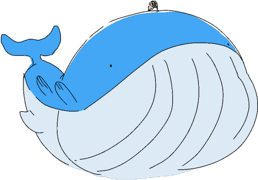 Perch On A Wailord - Cartoon (540x395)