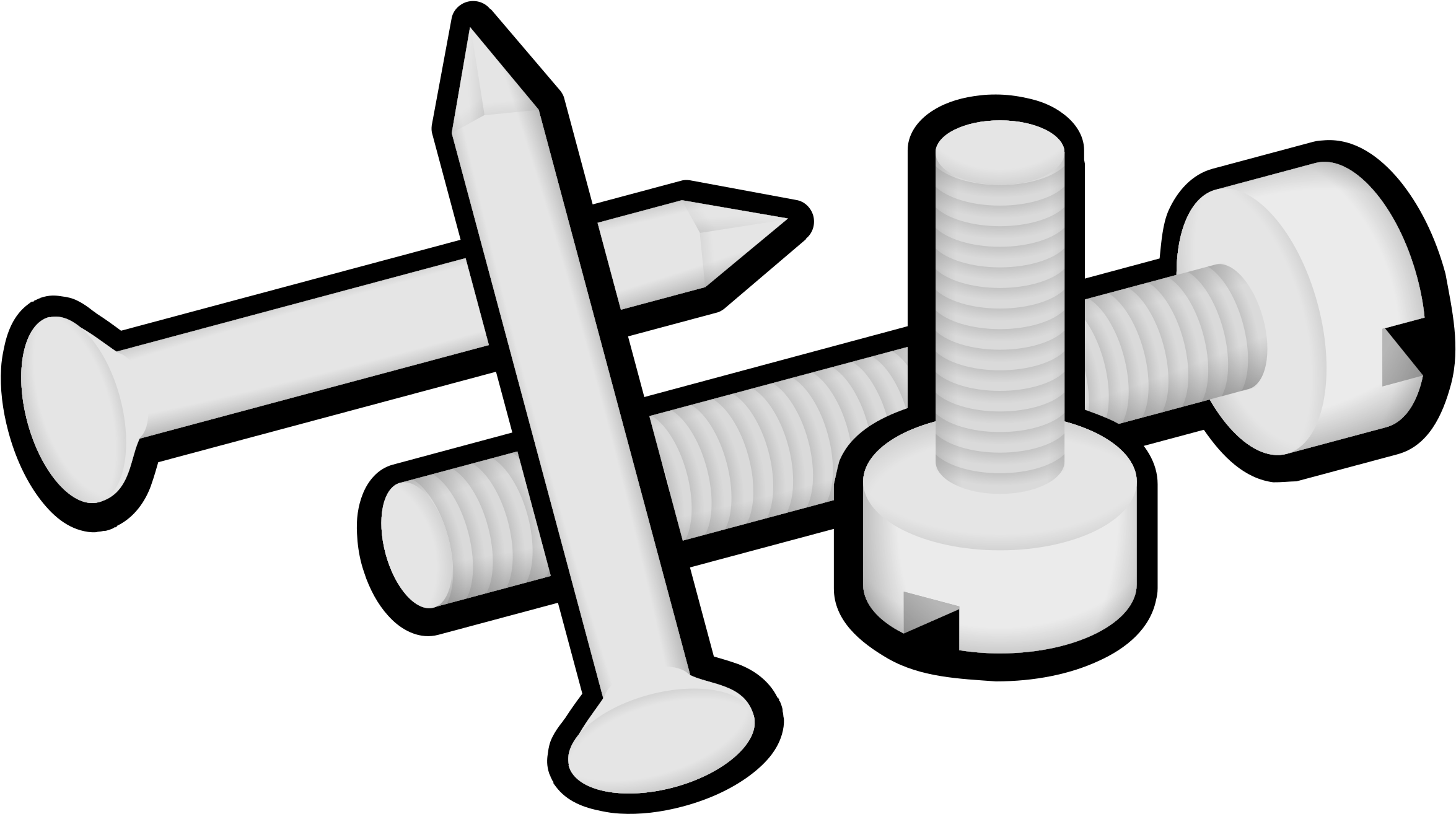 Big Image - Screws Clipart (2400x1374)