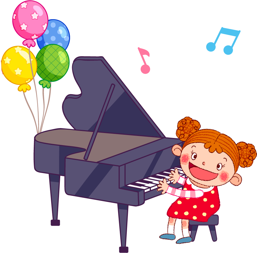 Piano Cartoon Illustration - 我國 鋼琴 圖片 卡通 (970x938)