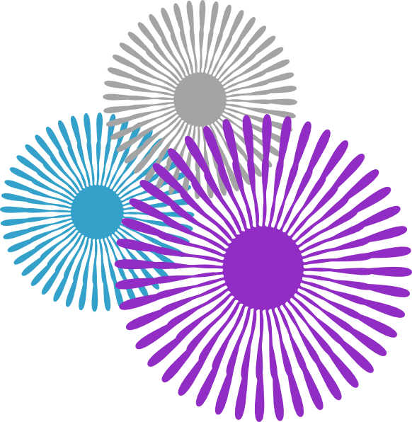 Flower Burst Clip Art (582x596)
