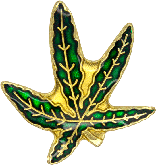 Cannabis Leaf Pin - Emblem (600x600)