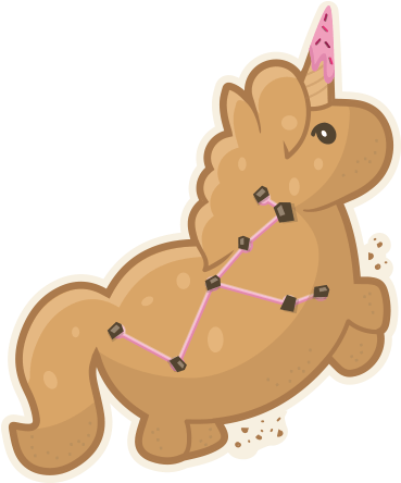 Cookie Unicorn Omnomnom - Cartoon (400x458)