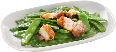 ผัดถั่วลันเตาหมูกรอบ - Food (500x300)