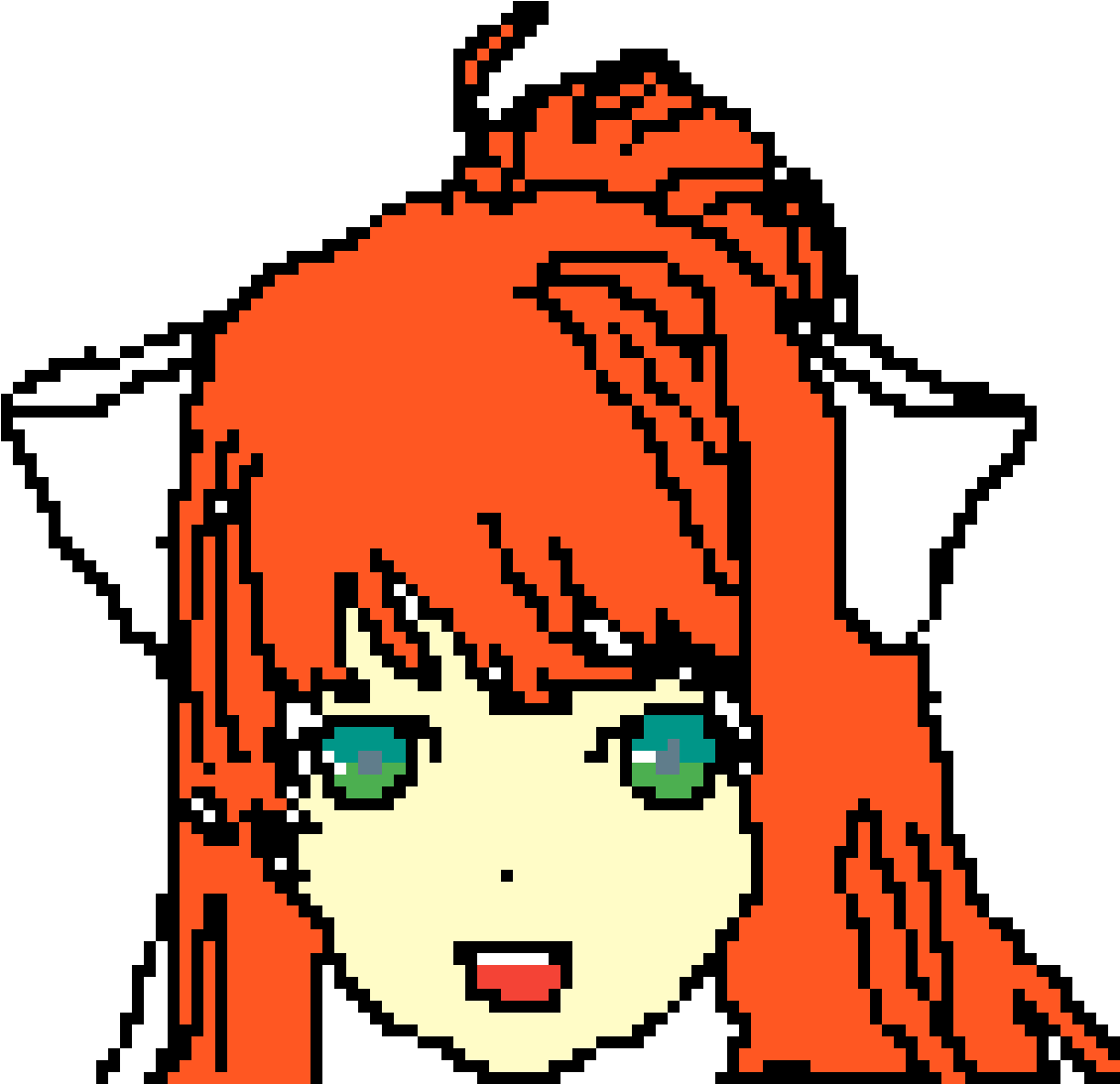 Monika Pixel Art - Pixel (1200x1200)