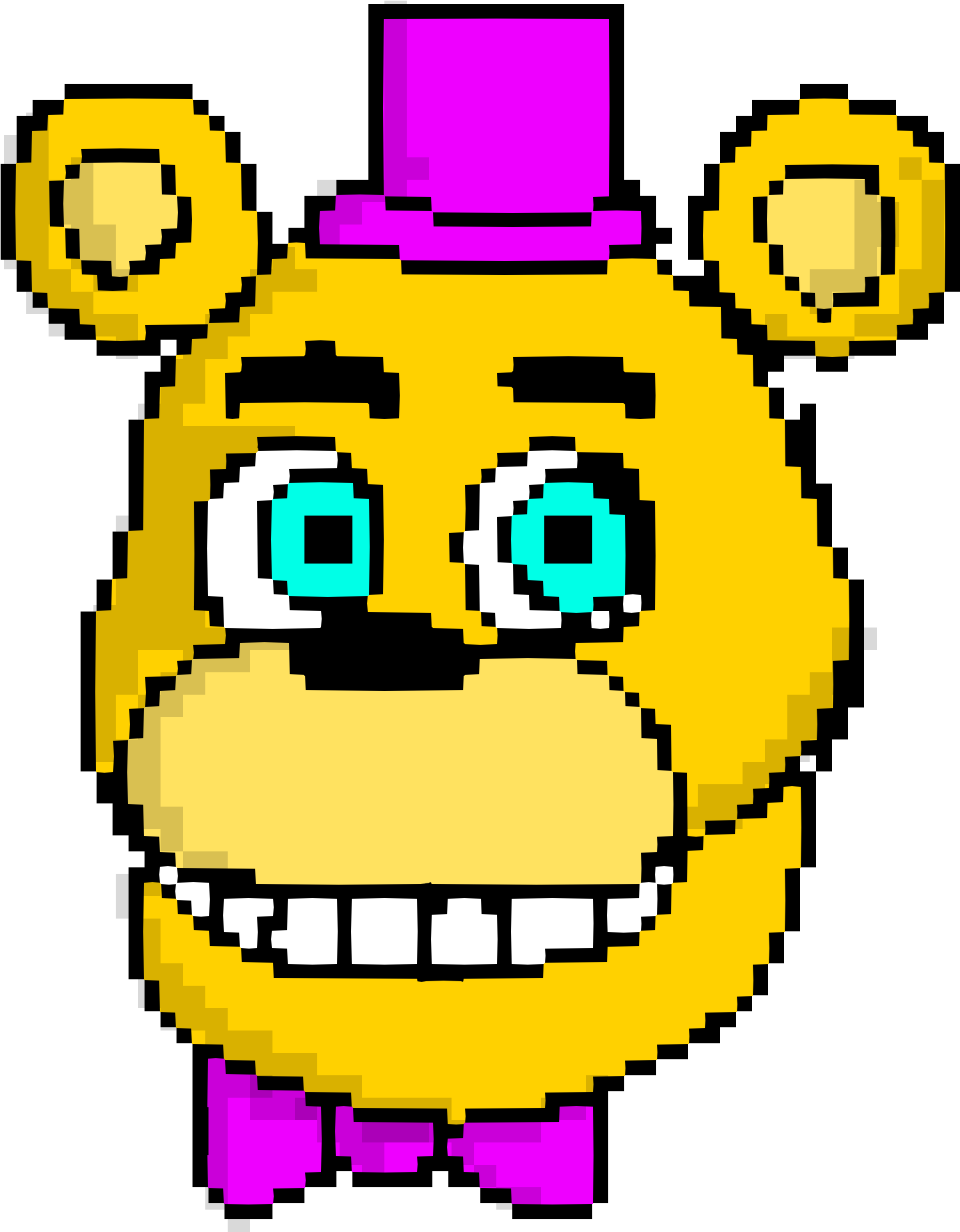 Artworkfredbear Pixel Art - Fnaf Fredbear Pixel Art (2000x2000)