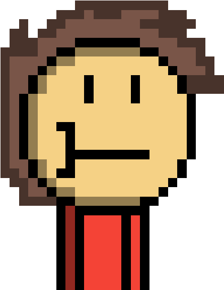 Random Image From User - Sad Face Pixel Art (592x592)