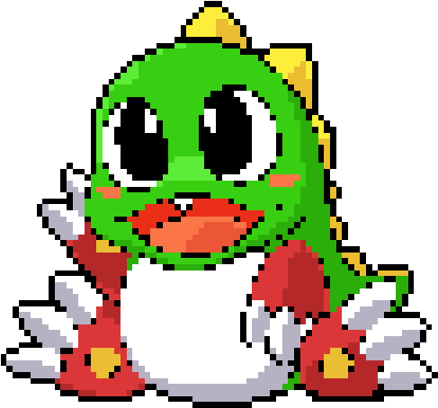 Bubble Bobble Pixel Art Gif - Bub Bubble Bobble Gif (666x666)