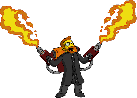 Mastermind Hank Scorpio's Permanent Tasks - Flame Thrower Clipart (454x326)