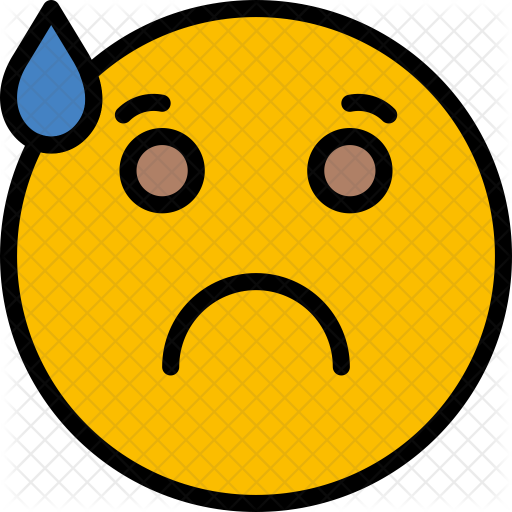 Worried Icon - Smiley (512x512)
