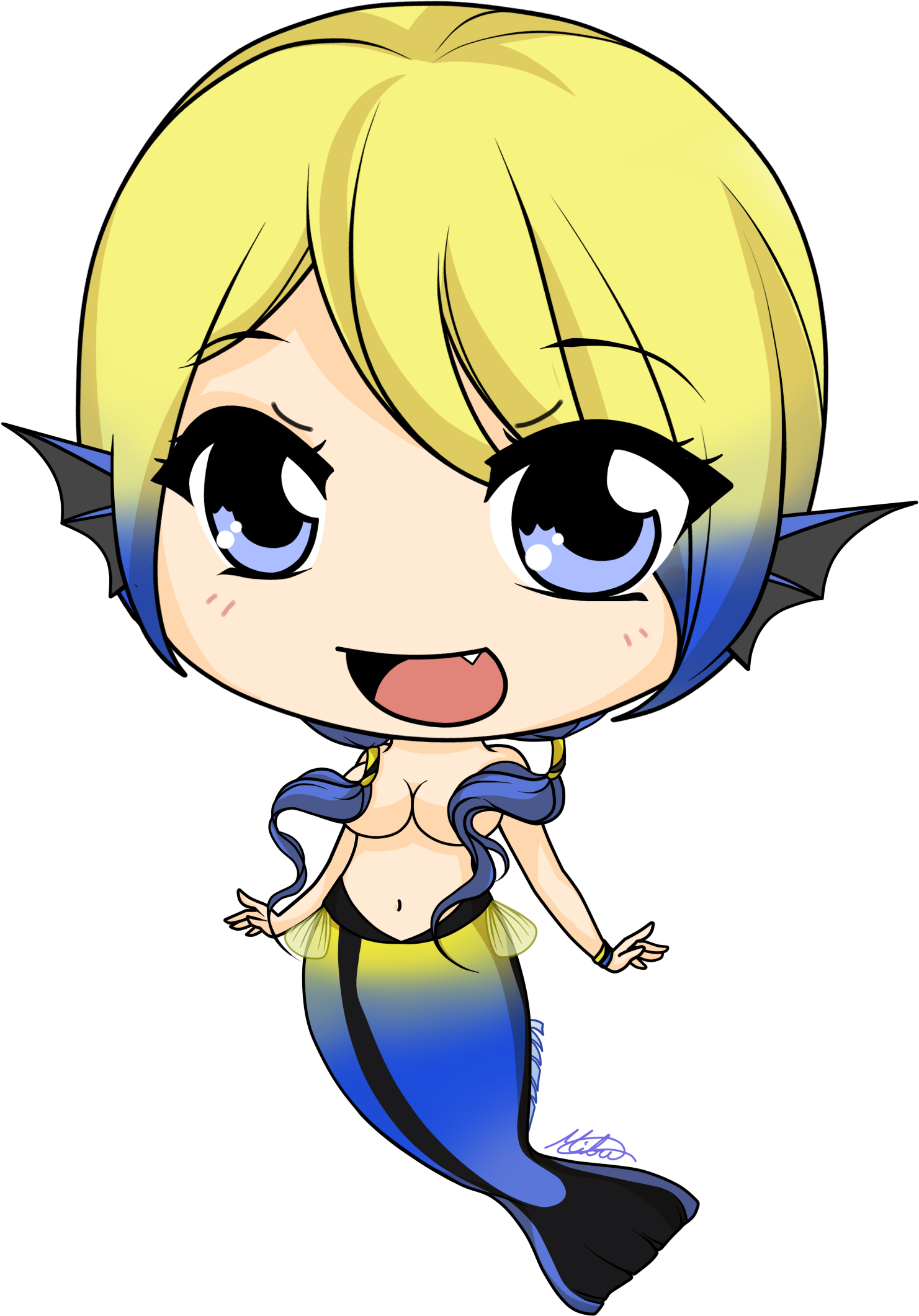 Mermaid Commission - Cartoon (1768x2442)