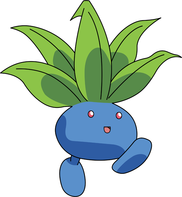 Oddish - Pokemon Leaf Stone Evolutions (741x800)