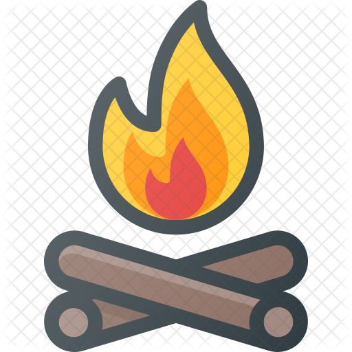 Pin Log Fire Clipart - Log Fire Icon (512x512)
