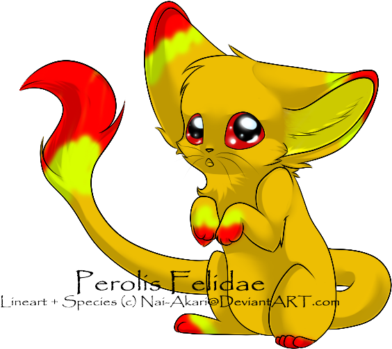 Fire Cat Like Thing - Cartoon (627x552)