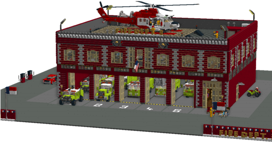 A Us Fire Station - House (560x420)