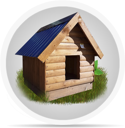 Будка Для Собаки - Log Cabin (500x500)