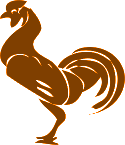 Finished Cartoon Chicken Hen Drawingtutorials - Rooster Clip Art (624x720)