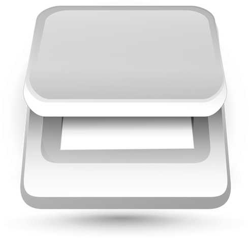 Color Flatbed Scanner Vector Clip Art - Scanner Top View (500x500)