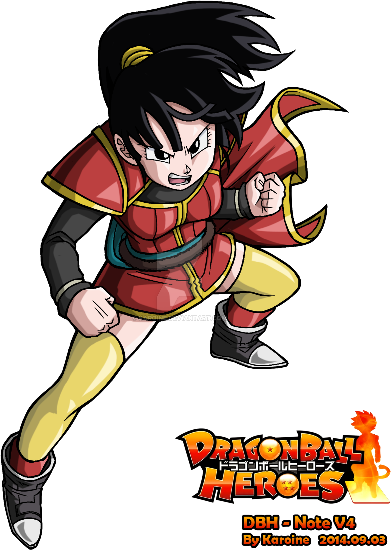 Note V4 By Karoine - Dragon Ball Heroes Note (1600x2270)