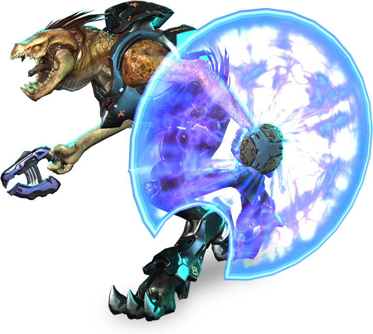 Halo Legends Wiki - Halo Alien With Shield (812x722)