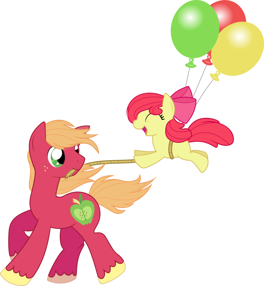 Big Mac And Applebloom Playing - Apple Bloom (900x977)
