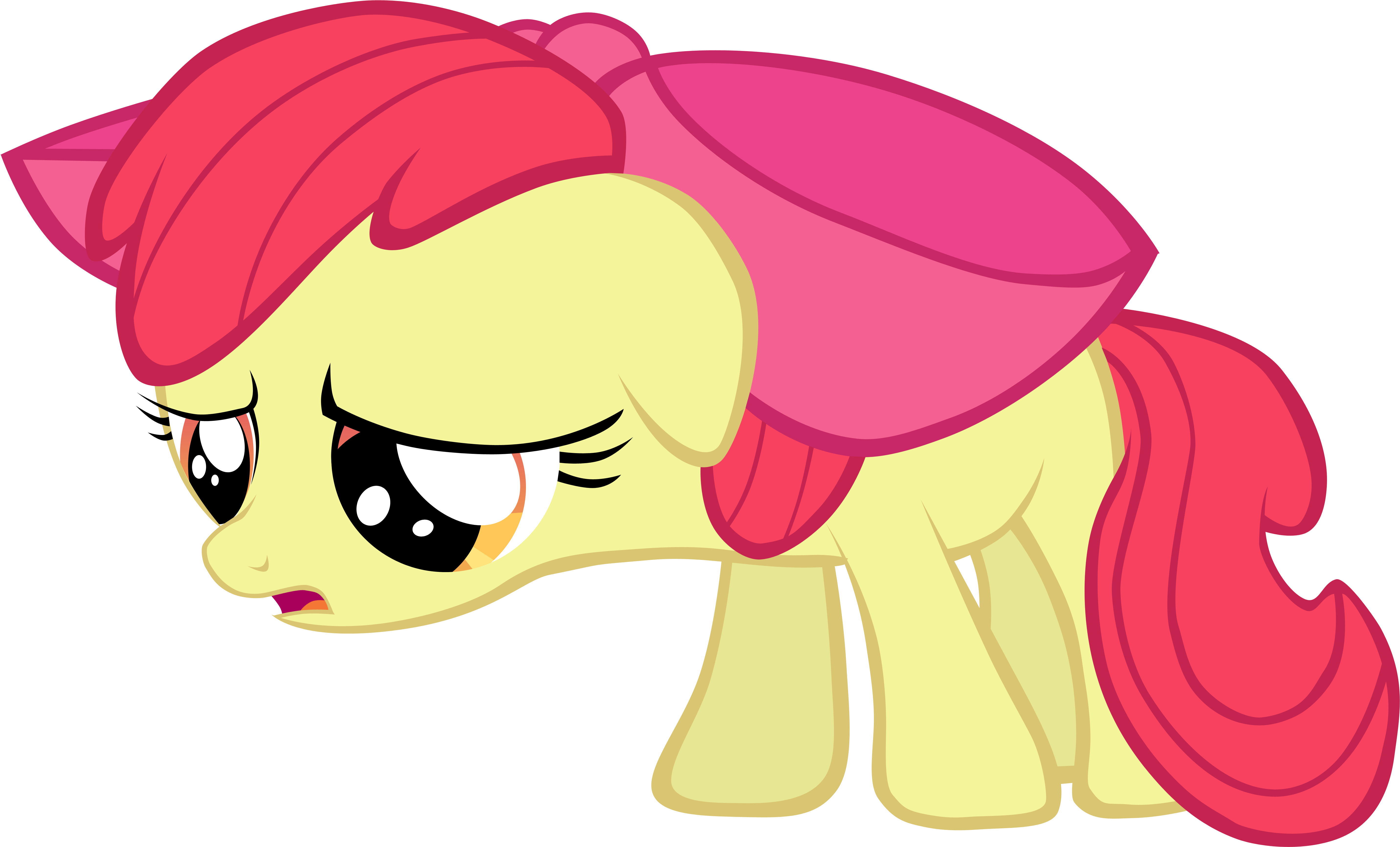 Apple Bloom, Artist - Mlp Apple Bloom Sad (5790x3540)
