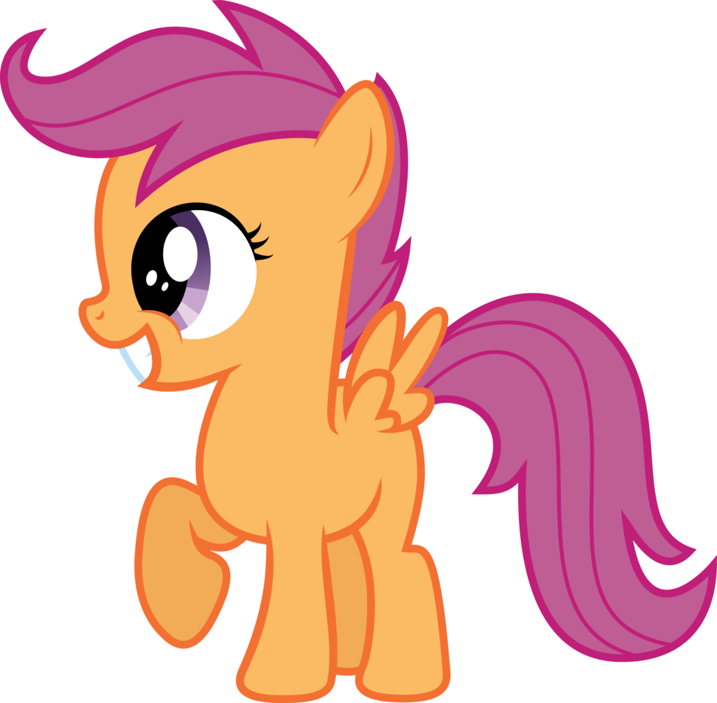 Scootaloo Grin By Fallingcomets - Mlp Scootaloo Vector Side (1024x1004)