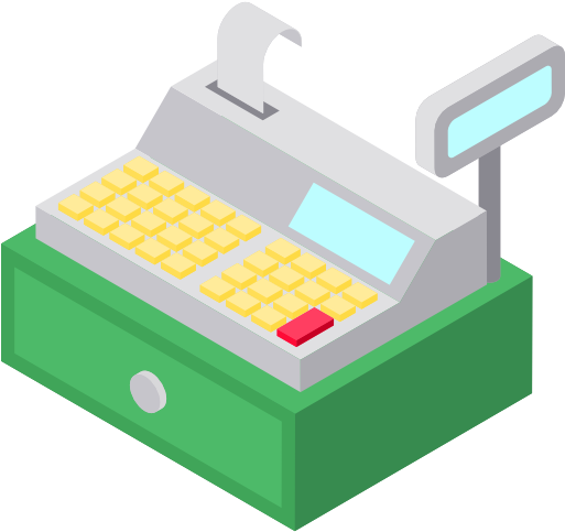 Cash Register Icon - Wood (512x512)
