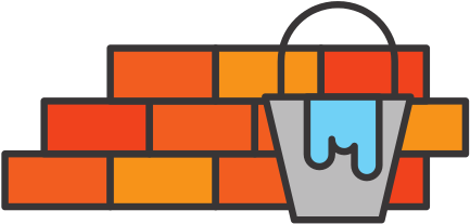 Bricks Wall With Paint Pot - Picture Frame (550x550)