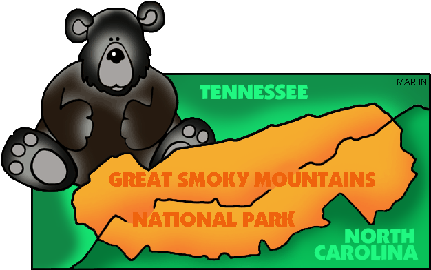 Famous Landmarks From Tennessee - Great Smoky Mountains National Park Clipart (648x427)