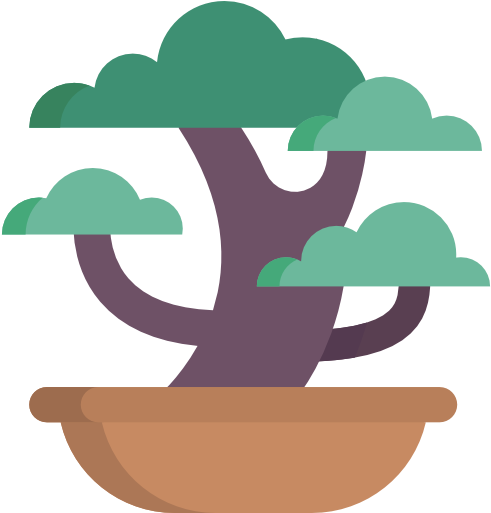 Bonsai Free Icon - Emblem (512x512)