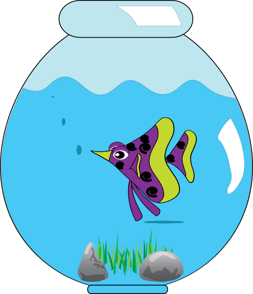 Fish Bowl Clipart Free Download Clip Art On - Fish In A Bowl Clipart Png (512x593)