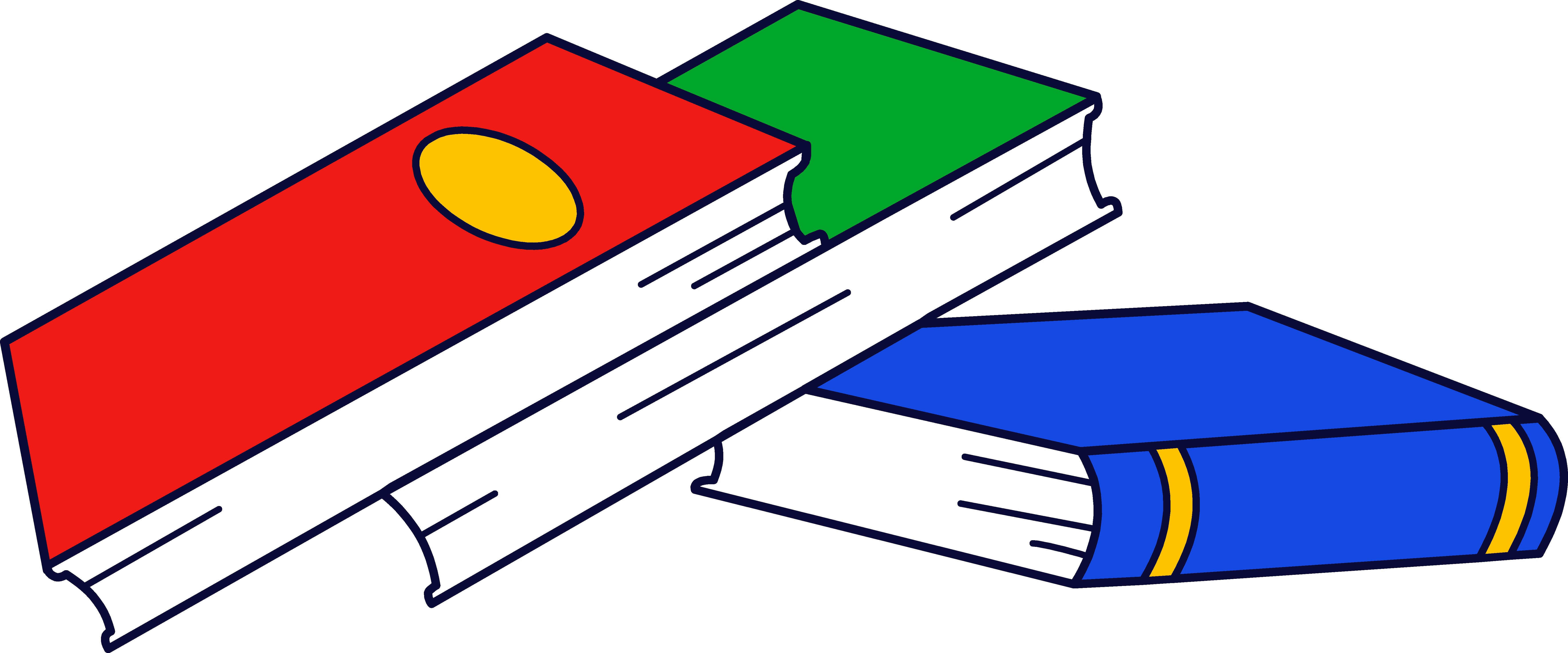 Stack Of Books Clipart The Cliparts - Cartoon Picture Of Books (7065x2941)