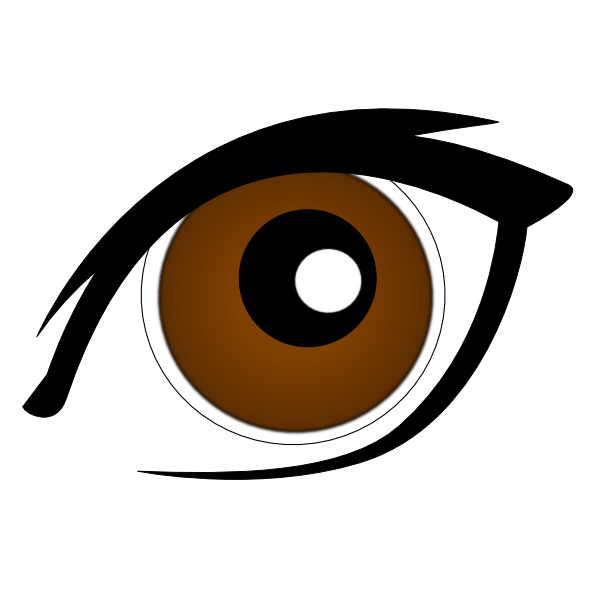 Brown Eyes Clipart - Eye Clip Art (600x600)