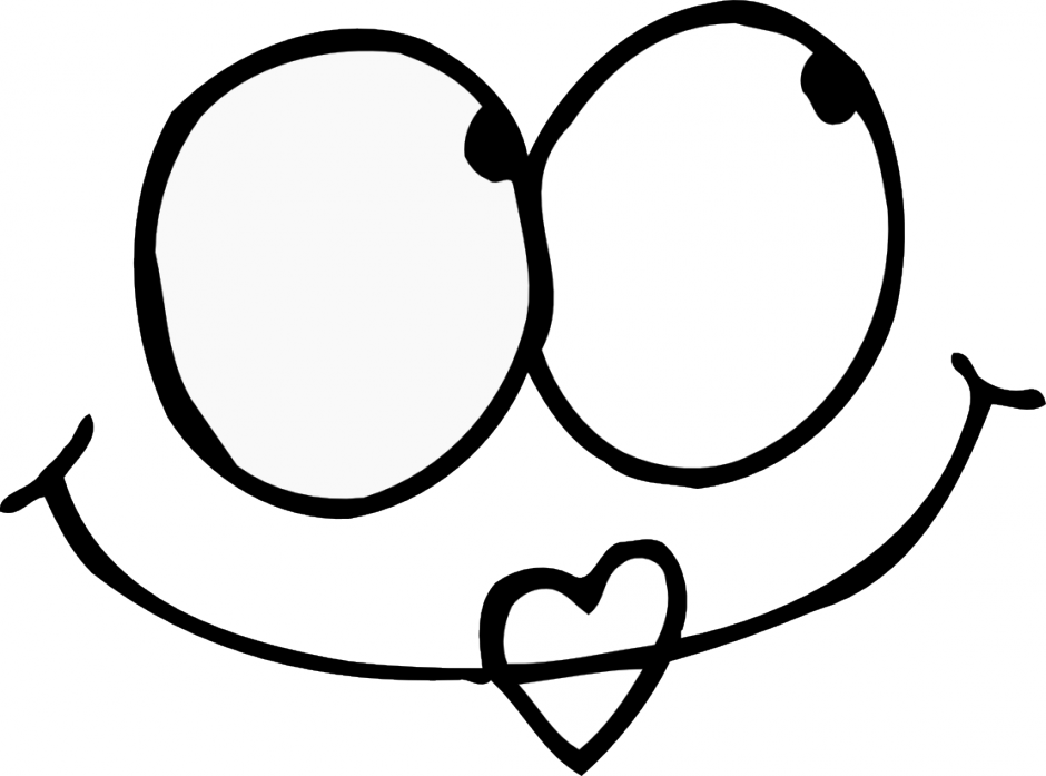 Two Eyes Clipart Black And White - Googly Eyes Clipart Transparent (940x697)