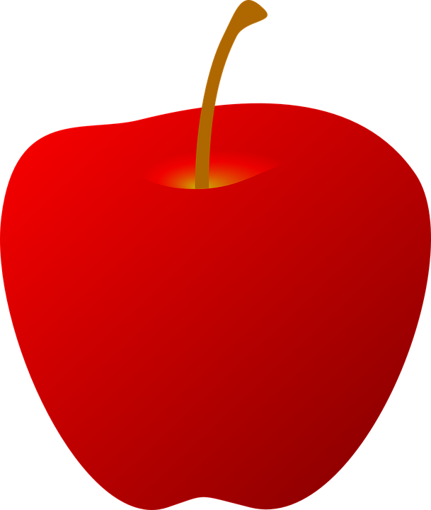 Red Apple Clipart (609x720)