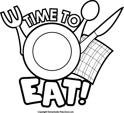 Free Breakfast Clipart Black And White Image - Breakfast Food Clip Art Black And White (503x462)