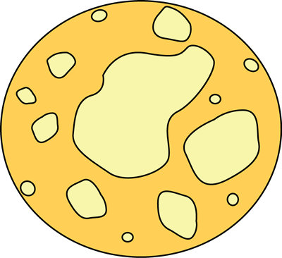 Bright Yellow Moon - My Cute Graphics Moon (400x366)