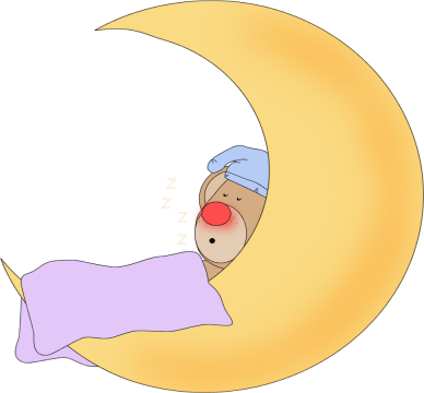 Bear Sleeping - Bear Sleeping In Moon (388x360)