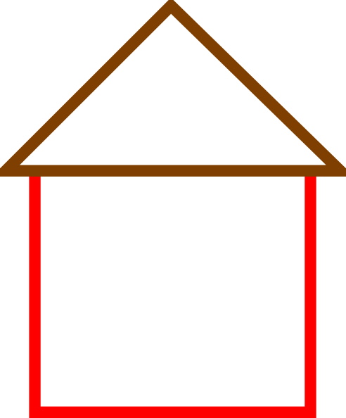 House Outline Clip Art At Vector Clip Art - House Outline Clipart Png (492x594)