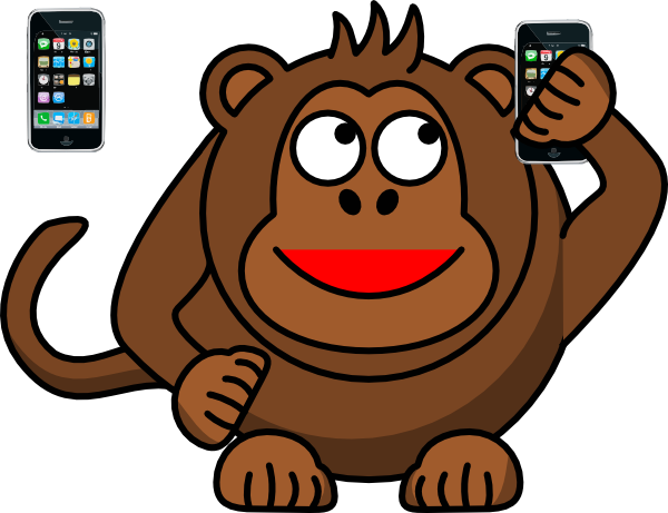 Cartoon Monkey Shower Curtain (600x461)
