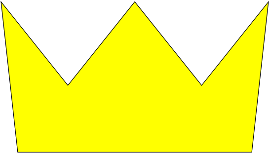 Simple Crown Clipart - Yellow Cartoon Crown Transparent (600x600)