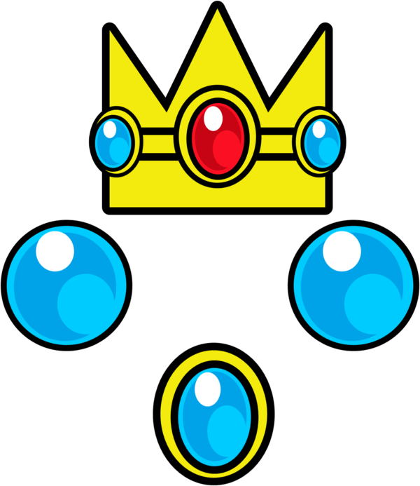 Princess Peach Jewels By Rafaelmartins On Deviantart - Logo Princess Peach Crown (600x693)