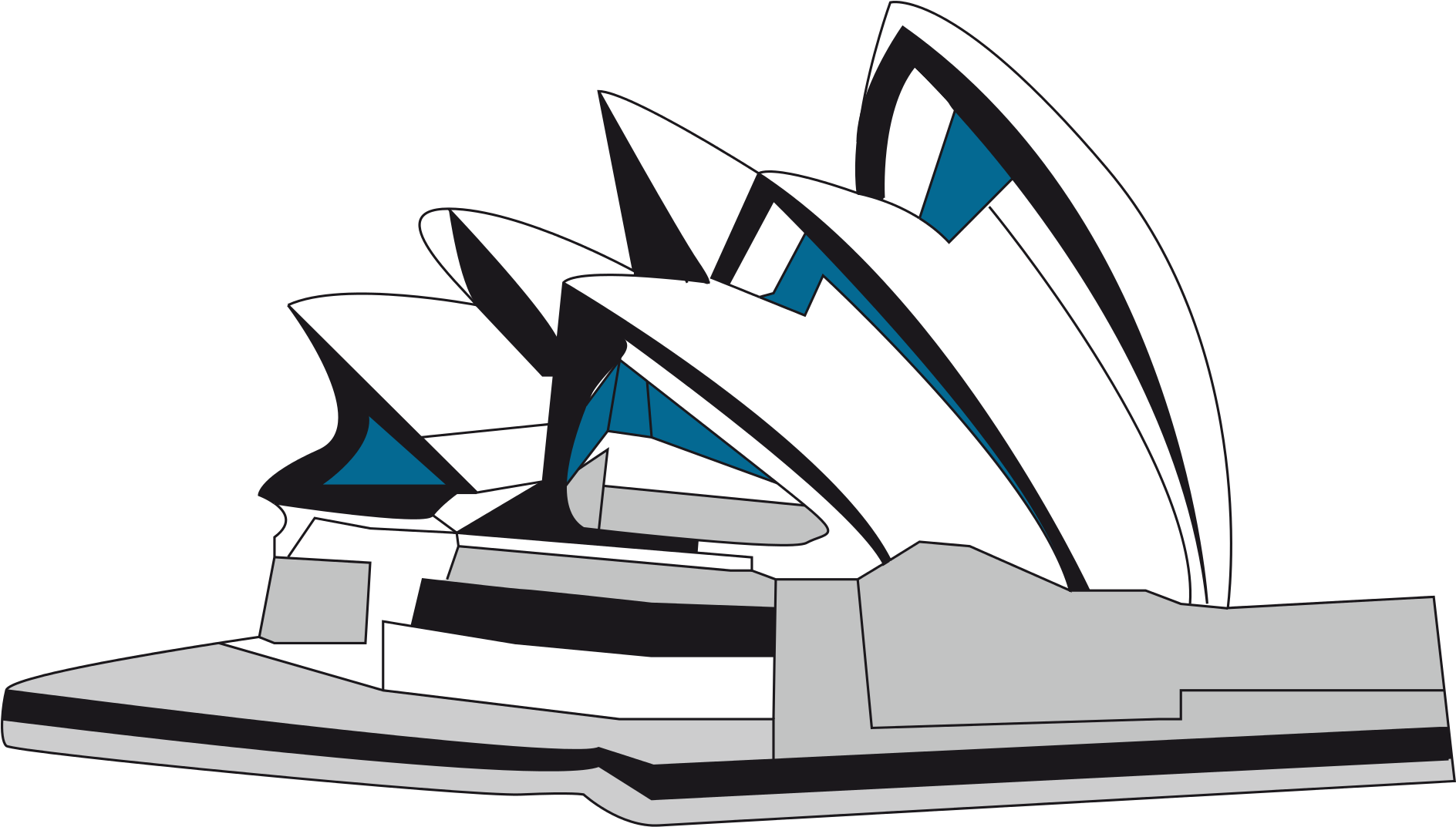 Open - Sydney Opera House Clipart (2000x1250)